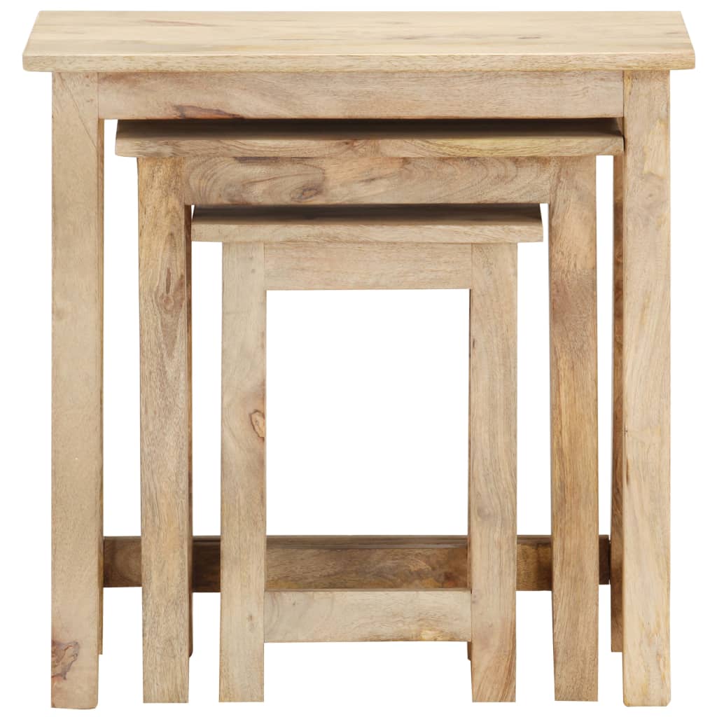 3-delige Tafeltjesset massief mangohout is nu te koop bij PeponiXL, paradijselijk wonen!