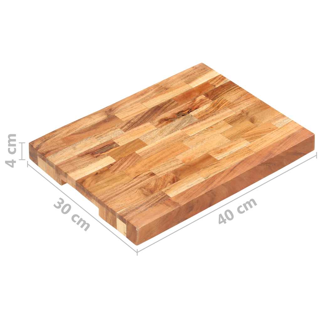 Hakblok 40x30x4 cm massief acaciahout is nu te koop bij PeponiXL, paradijselijk wonen!
