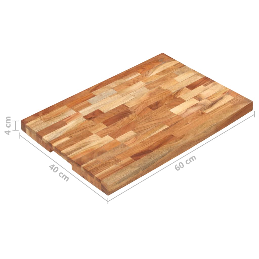 Hakblok 60x40x4 cm massief acaciahout is nu te koop bij PeponiXL, paradijselijk wonen!