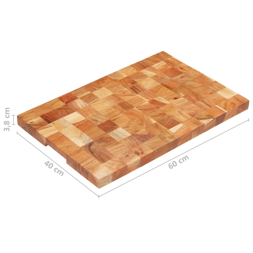 Hakblok 60x40x3,8 cm massief acaciahout is nu te koop bij PeponiXL, paradijselijk wonen!