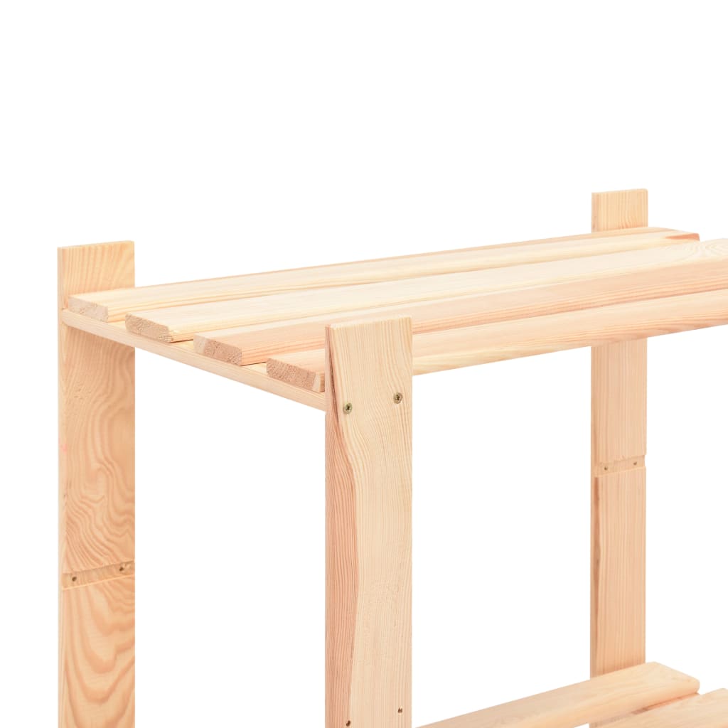 Opbergrekken 5-laags 2 st 80x38x170 cm grenenhout 250 kg is nu te koop bij PeponiXL, paradijselijk wonen!