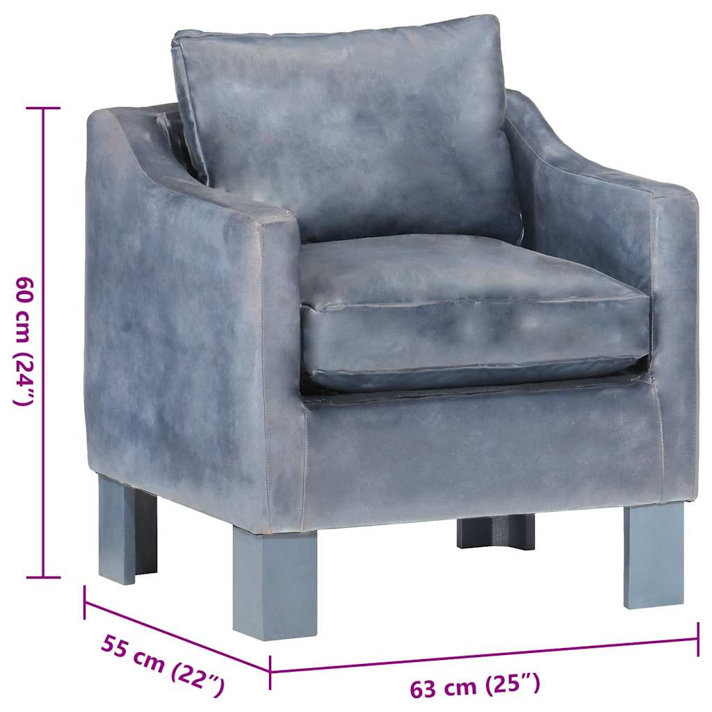 Kuipstoel echt leer grijs is nu te koop bij PeponiXL, paradijselijk wonen!