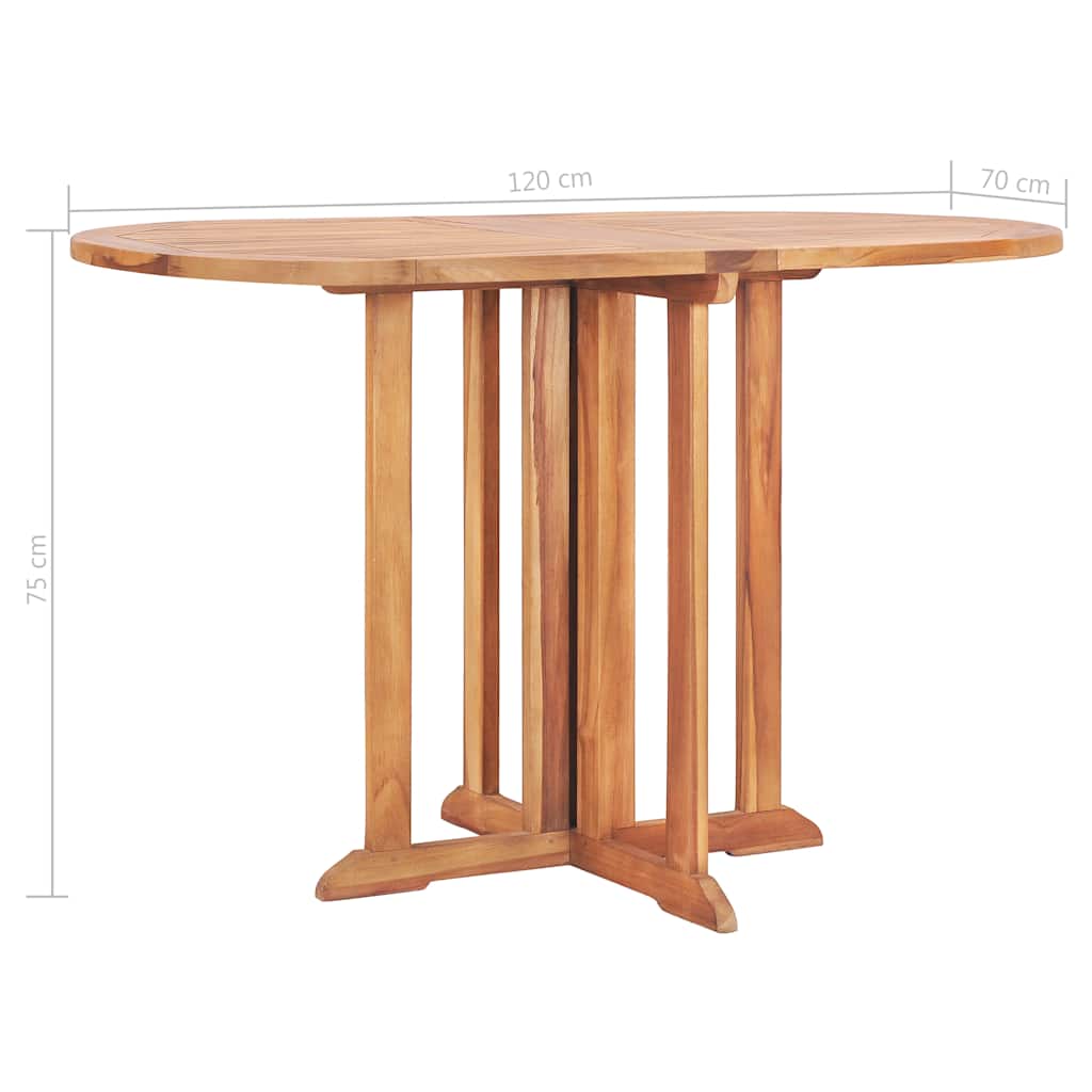 Tuintafel inklapbaar 120x70x75 cm massief teakhout is nu te koop bij PeponiXL, paradijselijk wonen!