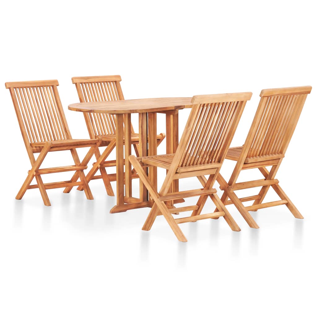 5-delige Tuinset inklapbaar massief teakhout is nu te koop bij PeponiXL, paradijselijk wonen!