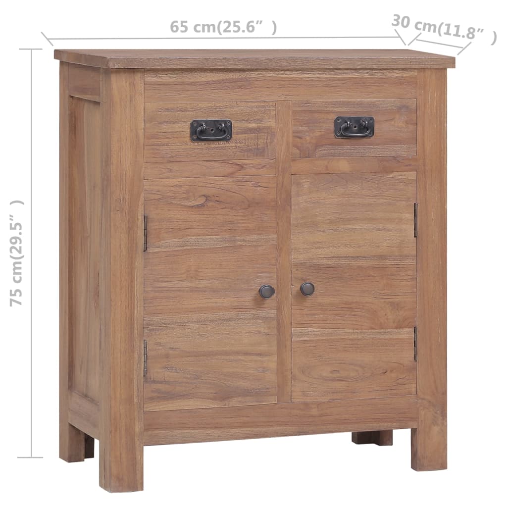 Dressoir 65x30x75 cm massief teakhout is nu te koop bij PeponiXL, paradijselijk wonen!