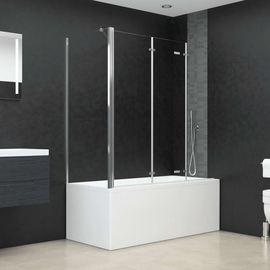 Badwand 120x69x130 cm gehard glas transparant is nu te koop bij PeponiXL, paradijselijk wonen!