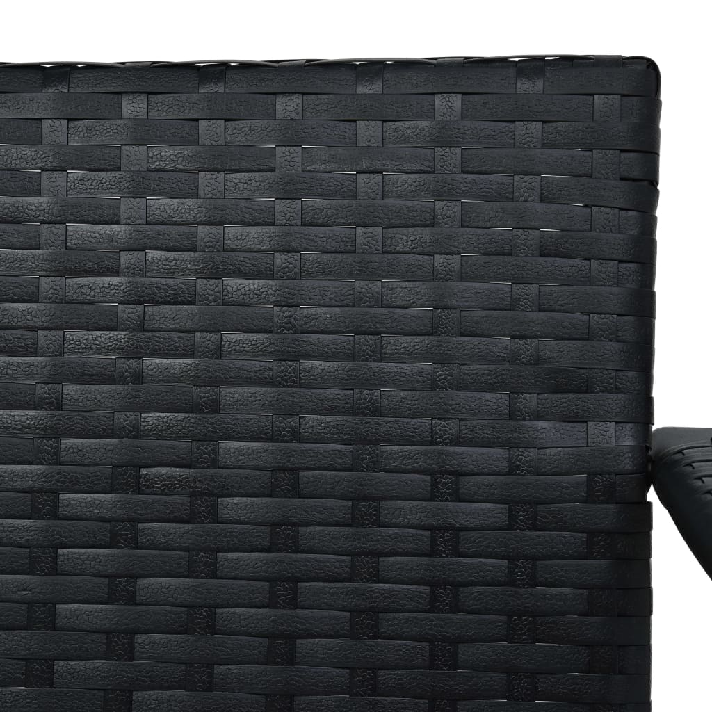Schommelbank 3-zits met dak poly rattan zwart is nu te koop bij PeponiXL, paradijselijk wonen!