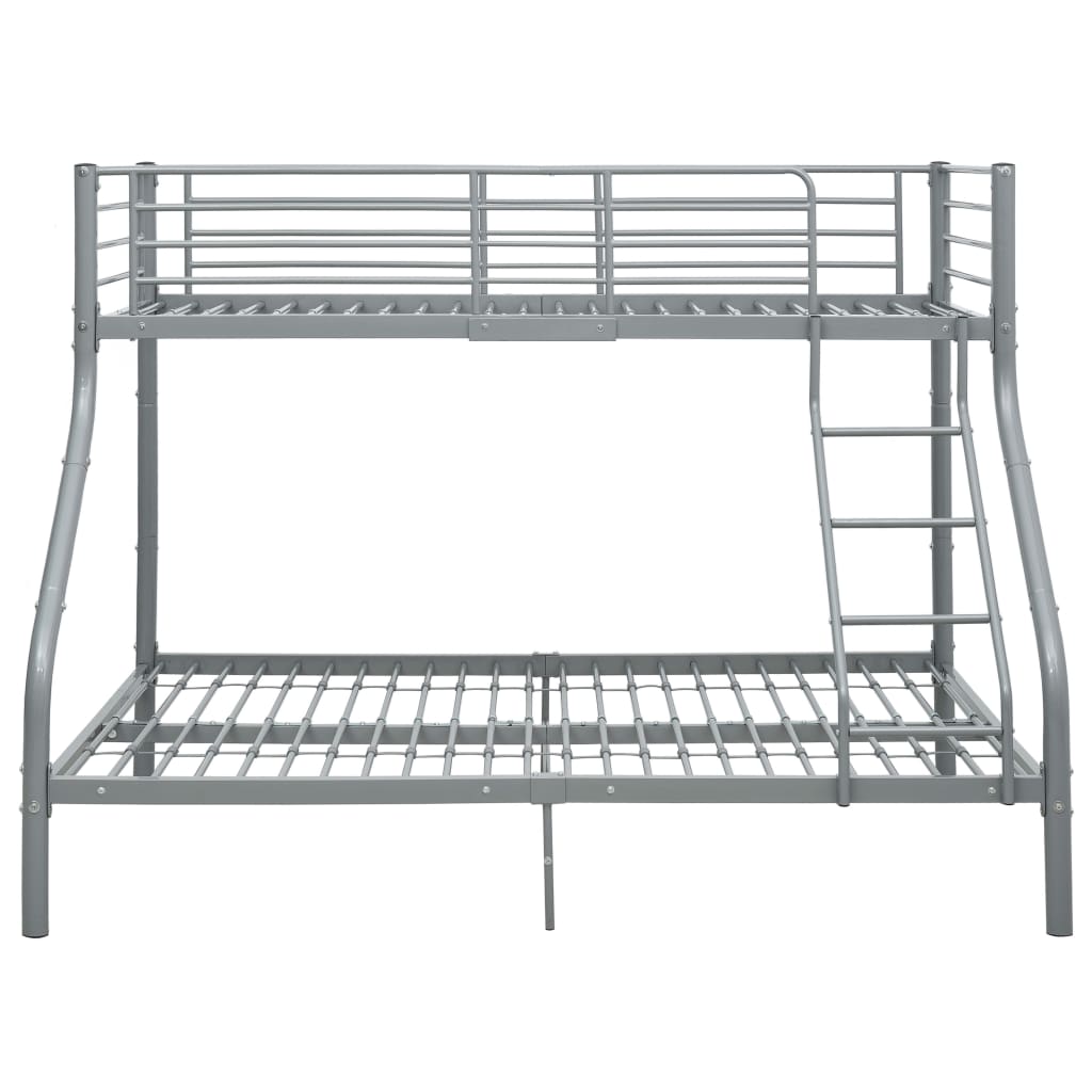 Stapelbedframe metaal grijs 140x200 cm/90x200 cm is nu te koop bij PeponiXL, paradijselijk wonen!