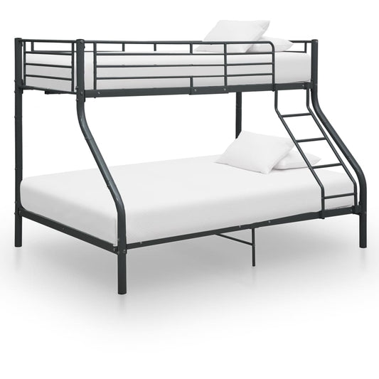 Stapelbedframe metaal zwart 140x200 cm/90x200 cm is nu te koop bij PeponiXL, paradijselijk wonen!