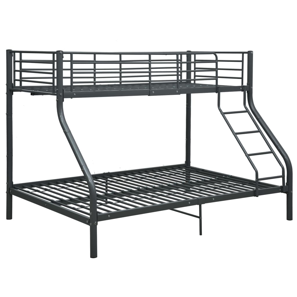 Stapelbedframe metaal zwart 140x200 cm/90x200 cm is nu te koop bij PeponiXL, paradijselijk wonen!