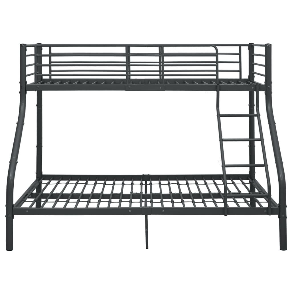 Stapelbedframe metaal zwart 140x200 cm/90x200 cm is nu te koop bij PeponiXL, paradijselijk wonen!