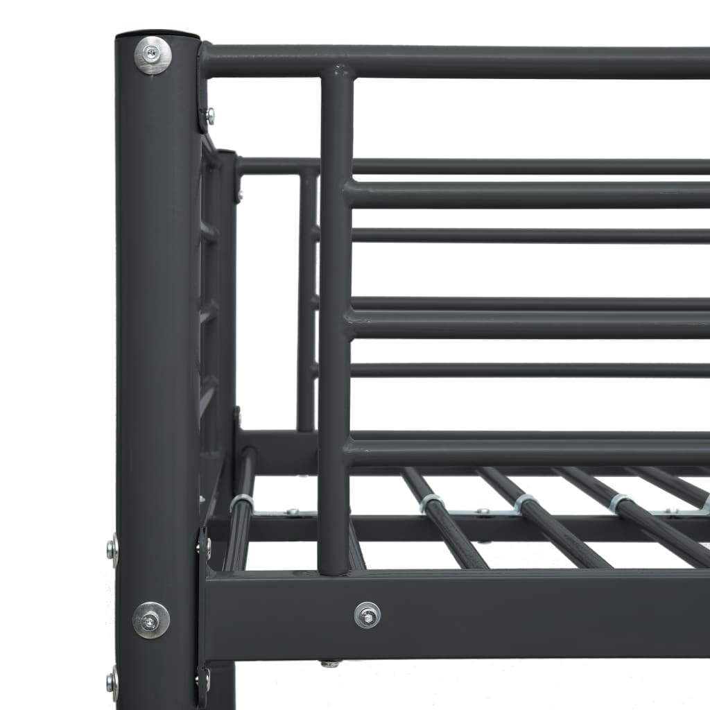 Stapelbedframe metaal zwart 140x200 cm/90x200 cm is nu te koop bij PeponiXL, paradijselijk wonen!