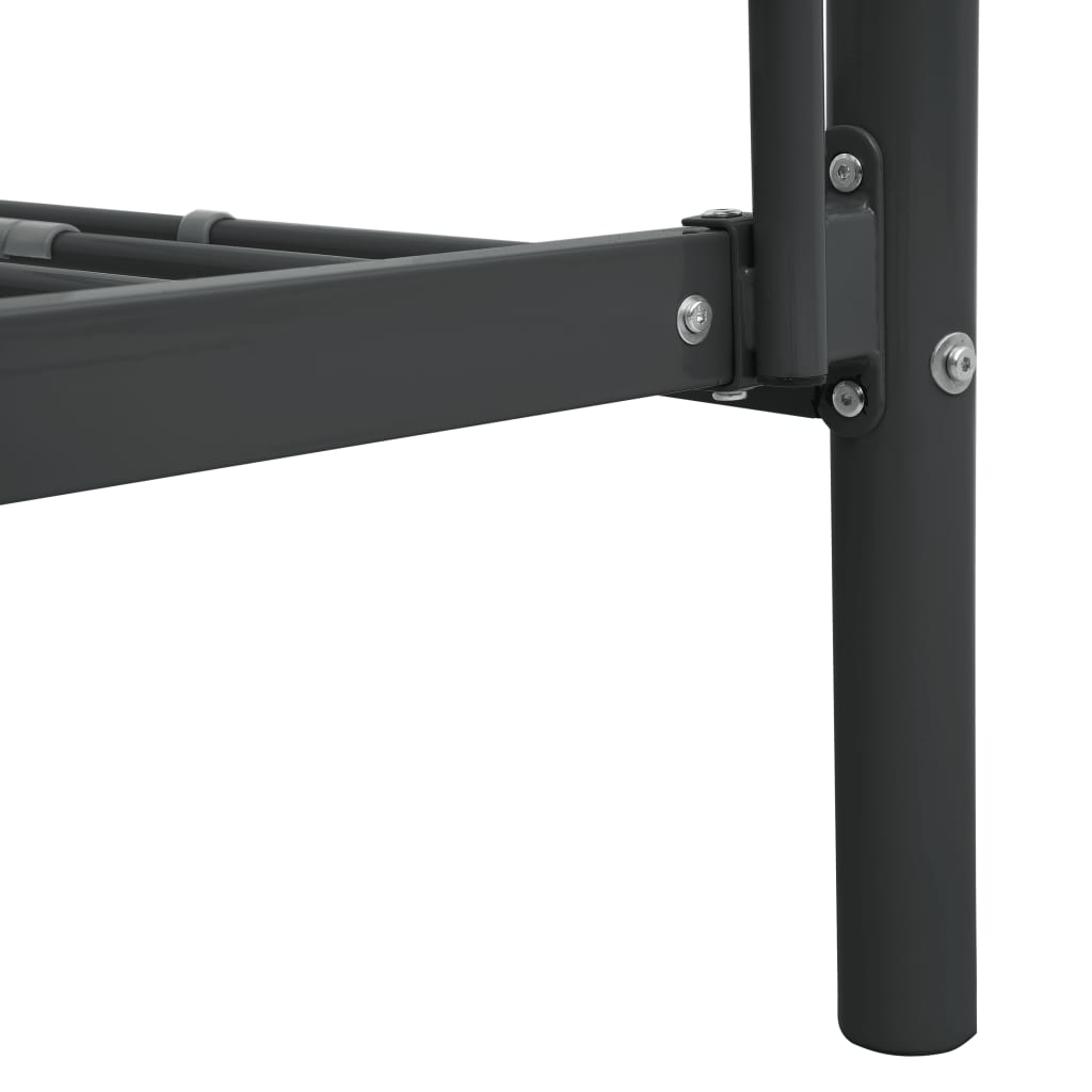 Stapelbedframe metaal zwart 140x200 cm/90x200 cm is nu te koop bij PeponiXL, paradijselijk wonen!