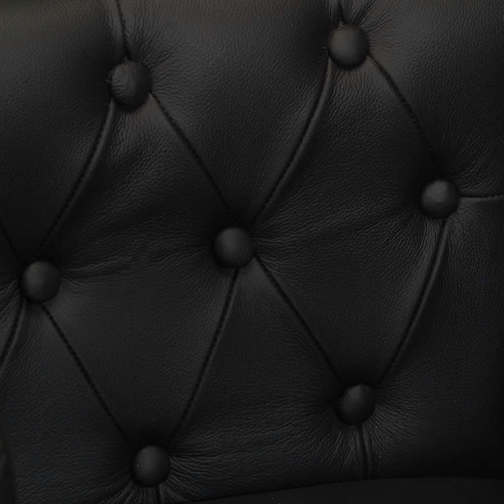 Fauteuil echt leer zwart is nu te koop bij PeponiXL, paradijselijk wonen!