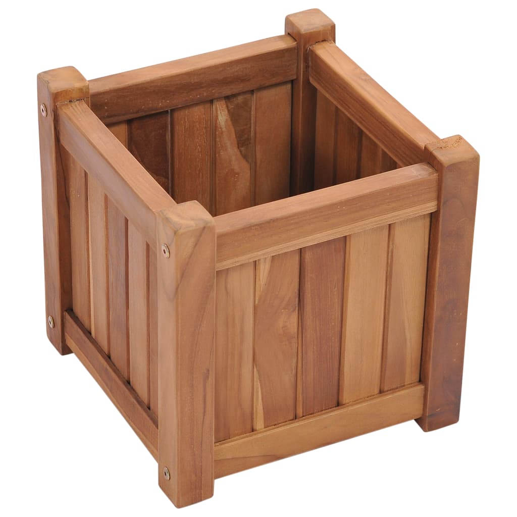 Plantenbak verhoogd 30x30x30 cm massief teakhout is nu te koop bij PeponiXL, paradijselijk wonen!