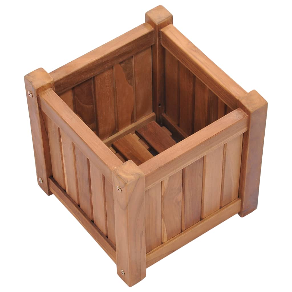 Plantenbak verhoogd 30x30x30 cm massief teakhout is nu te koop bij PeponiXL, paradijselijk wonen!