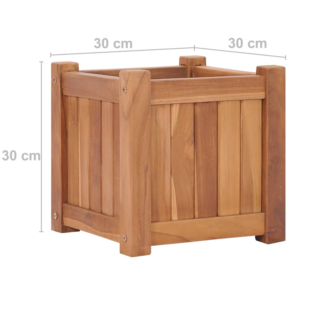Plantenbak verhoogd 30x30x30 cm massief teakhout is nu te koop bij PeponiXL, paradijselijk wonen!