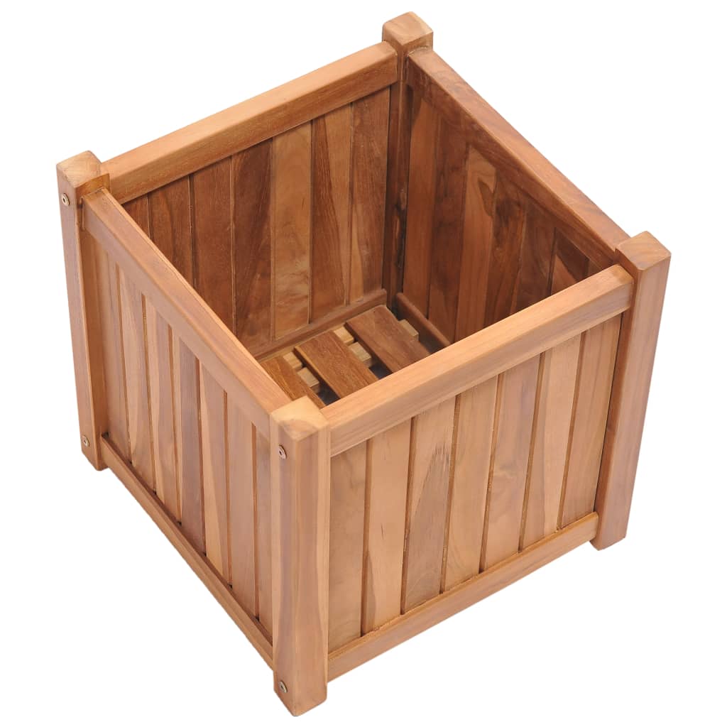 Plantenbak verhoogd 40x40x40 cm massief teakhout is nu te koop bij PeponiXL, paradijselijk wonen!
