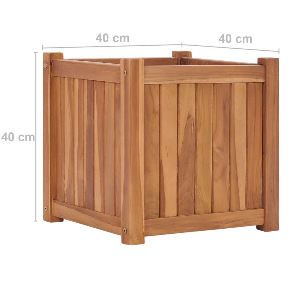 Plantenbak verhoogd 40x40x40 cm massief teakhout is nu te koop bij PeponiXL, paradijselijk wonen!