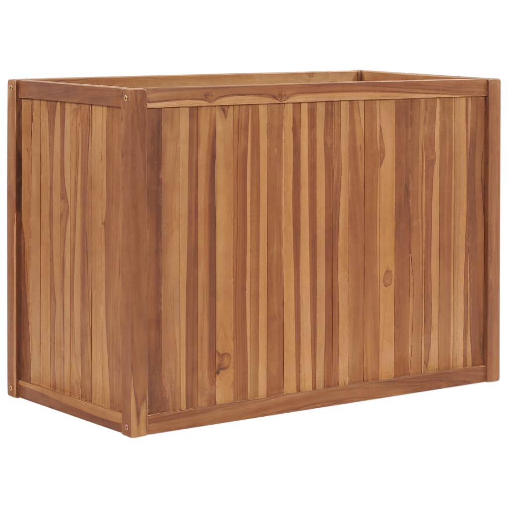 Plantenbak verhoogd 100x50x70 cm massief teakhout is nu te koop bij PeponiXL, paradijselijk wonen!