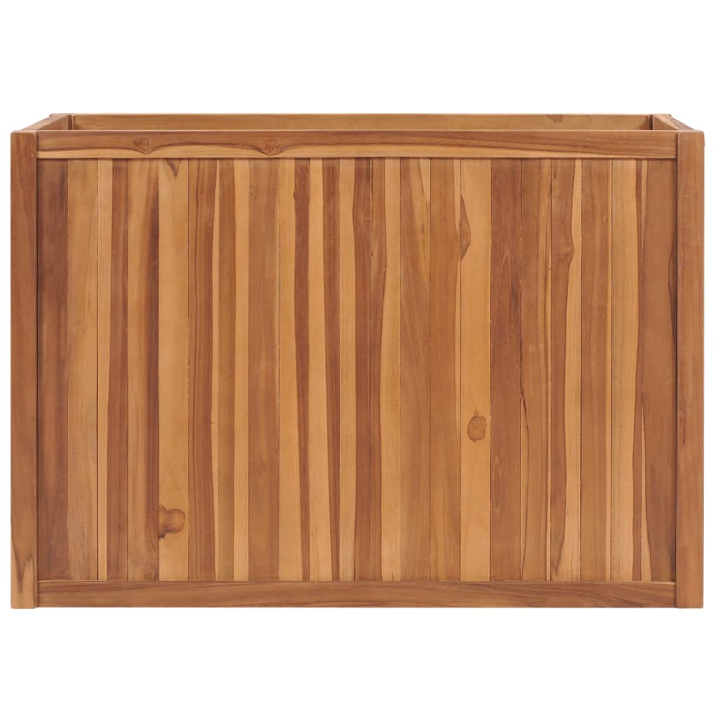 Plantenbak verhoogd 100x50x70 cm massief teakhout is nu te koop bij PeponiXL, paradijselijk wonen!
