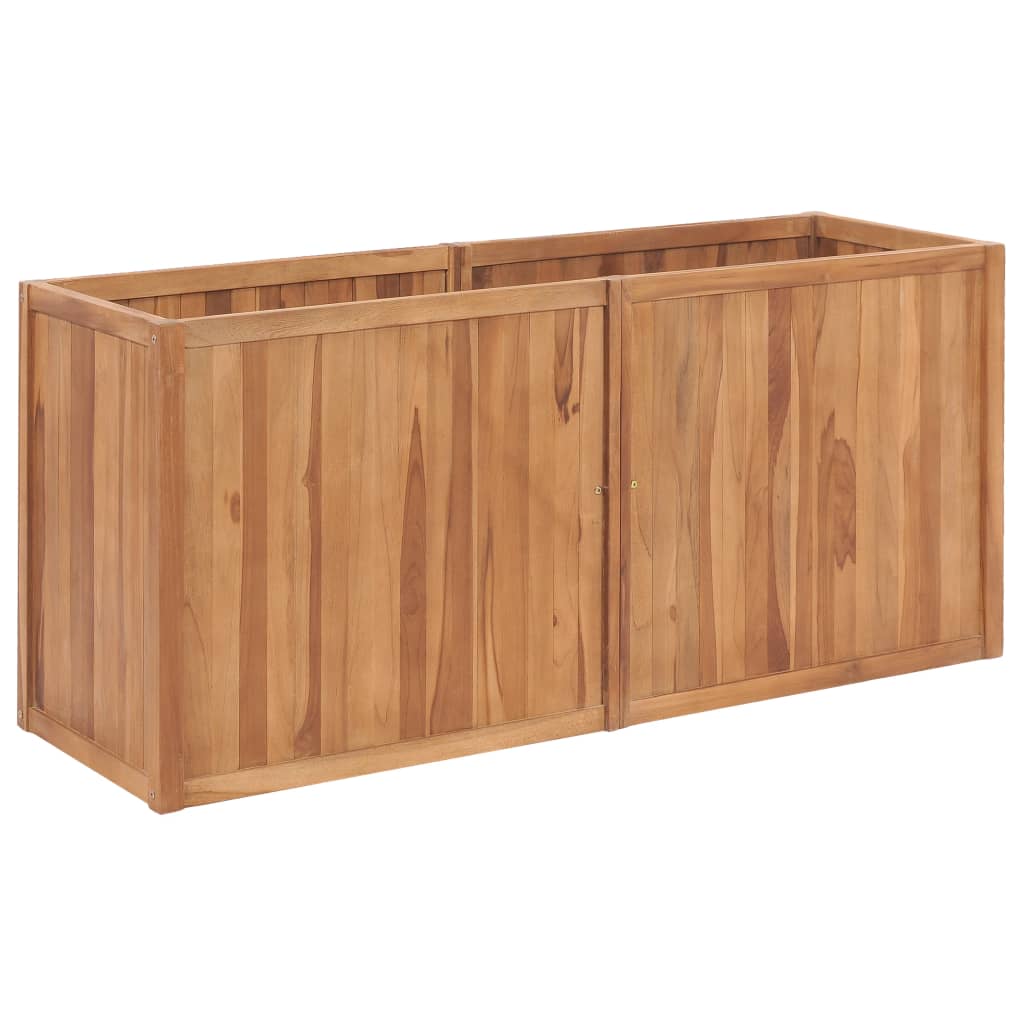 Plantenbak verhoogd 150x50x70 cm massief teakhout is nu te koop bij PeponiXL, paradijselijk wonen!