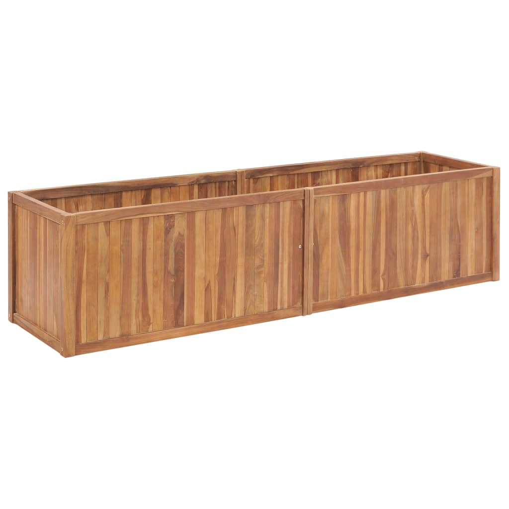 Plantenbak verhoogd 200x50x50 cm massief teakhout is nu te koop bij PeponiXL, paradijselijk wonen!