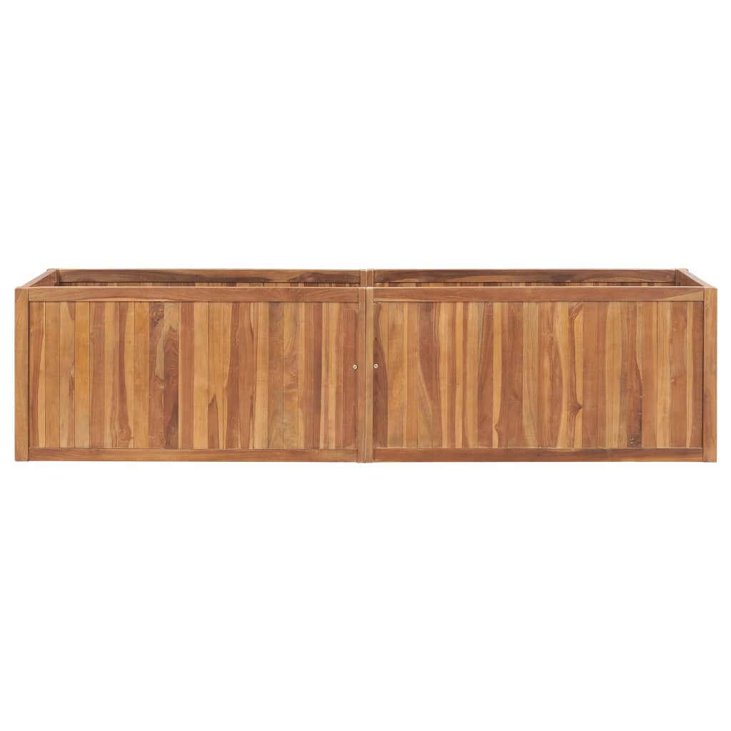 Plantenbak verhoogd 200x50x50 cm massief teakhout is nu te koop bij PeponiXL, paradijselijk wonen!