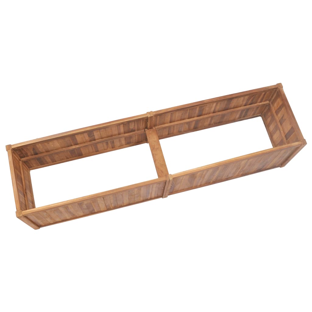 Plantenbak verhoogd 200x50x50 cm massief teakhout is nu te koop bij PeponiXL, paradijselijk wonen!