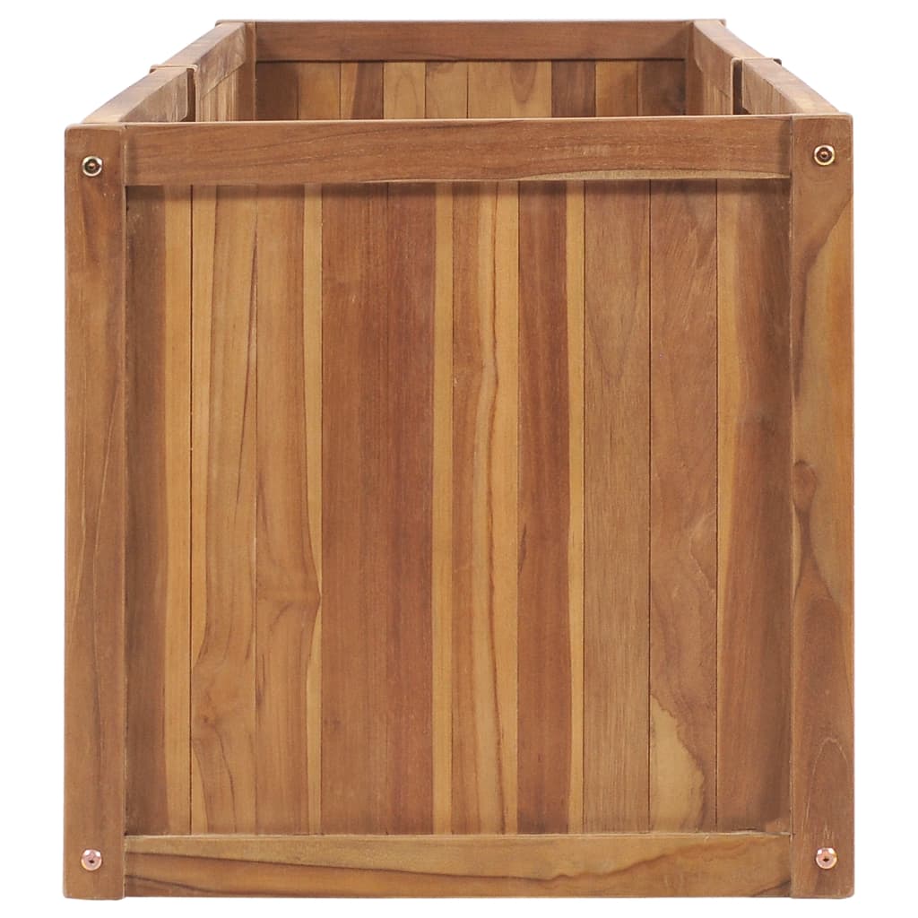 Plantenbak verhoogd 200x50x50 cm massief teakhout is nu te koop bij PeponiXL, paradijselijk wonen!