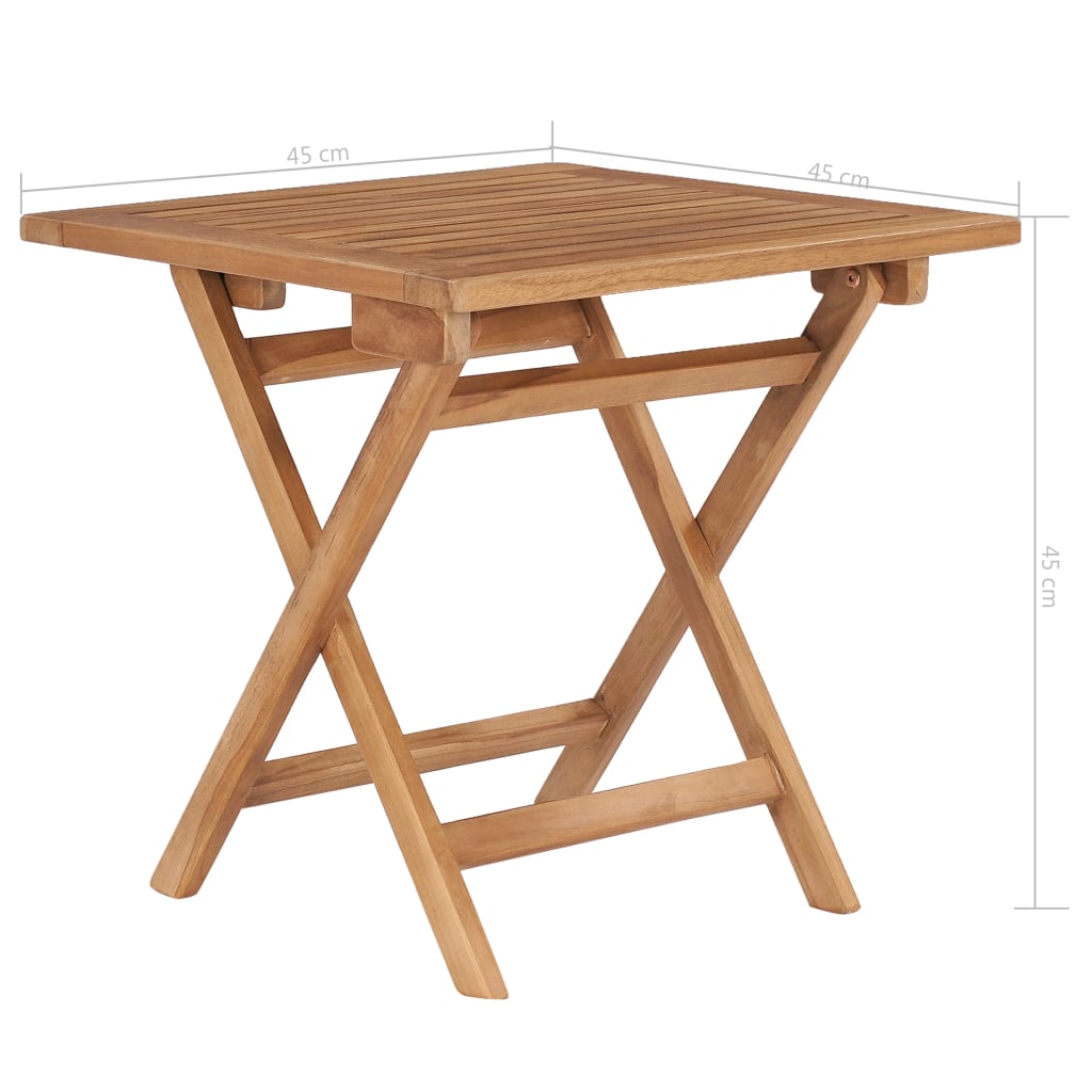 Tuintafel inklapbaar 45x45x45 cm massief teakhout is nu te koop bij PeponiXL, paradijselijk wonen!