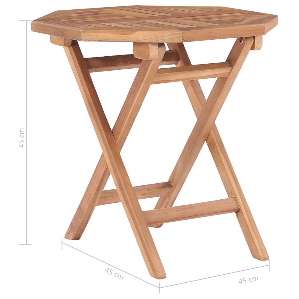 Tuintafel inklapbaar 45x45x45 cm massief teakhout is nu te koop bij PeponiXL, paradijselijk wonen!