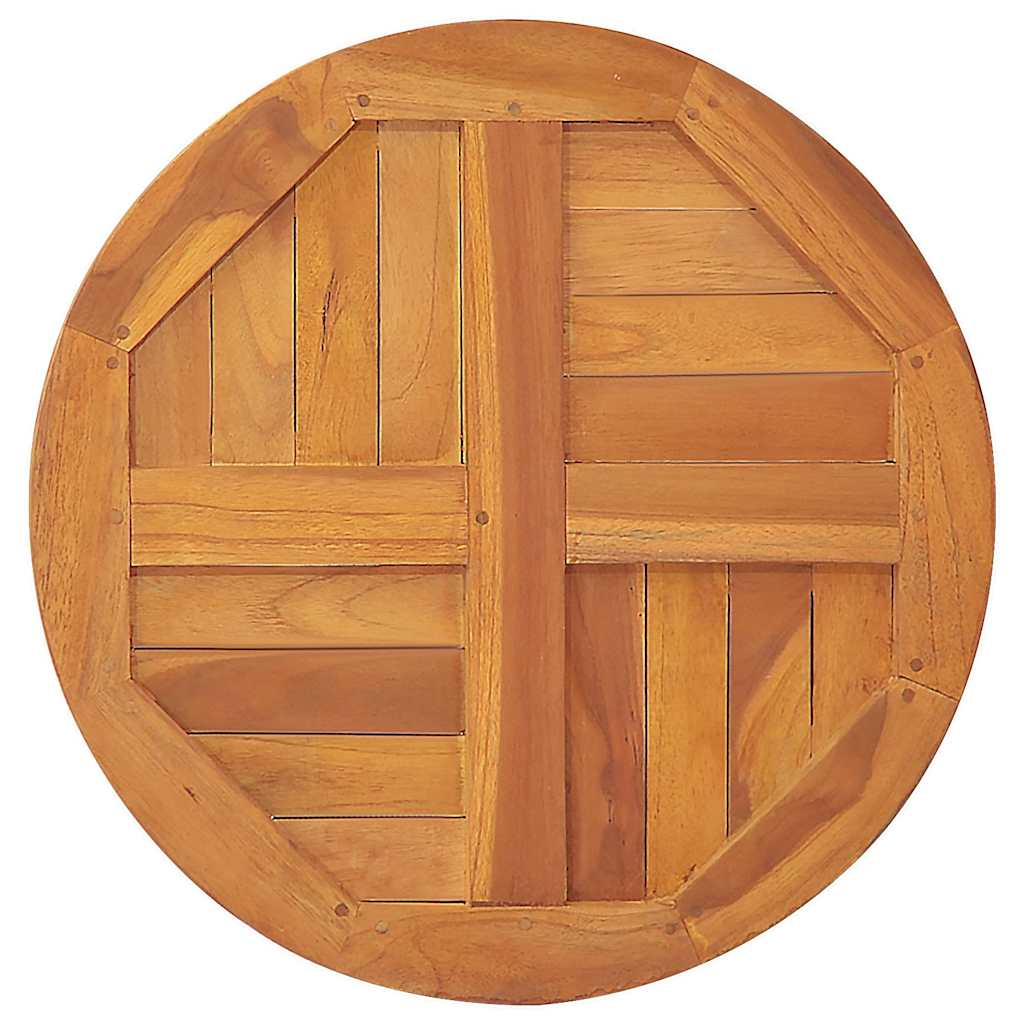 Tafelblad rond 2,5 cm 70 cm massief teakhout is nu te koop bij PeponiXL, paradijselijk wonen!