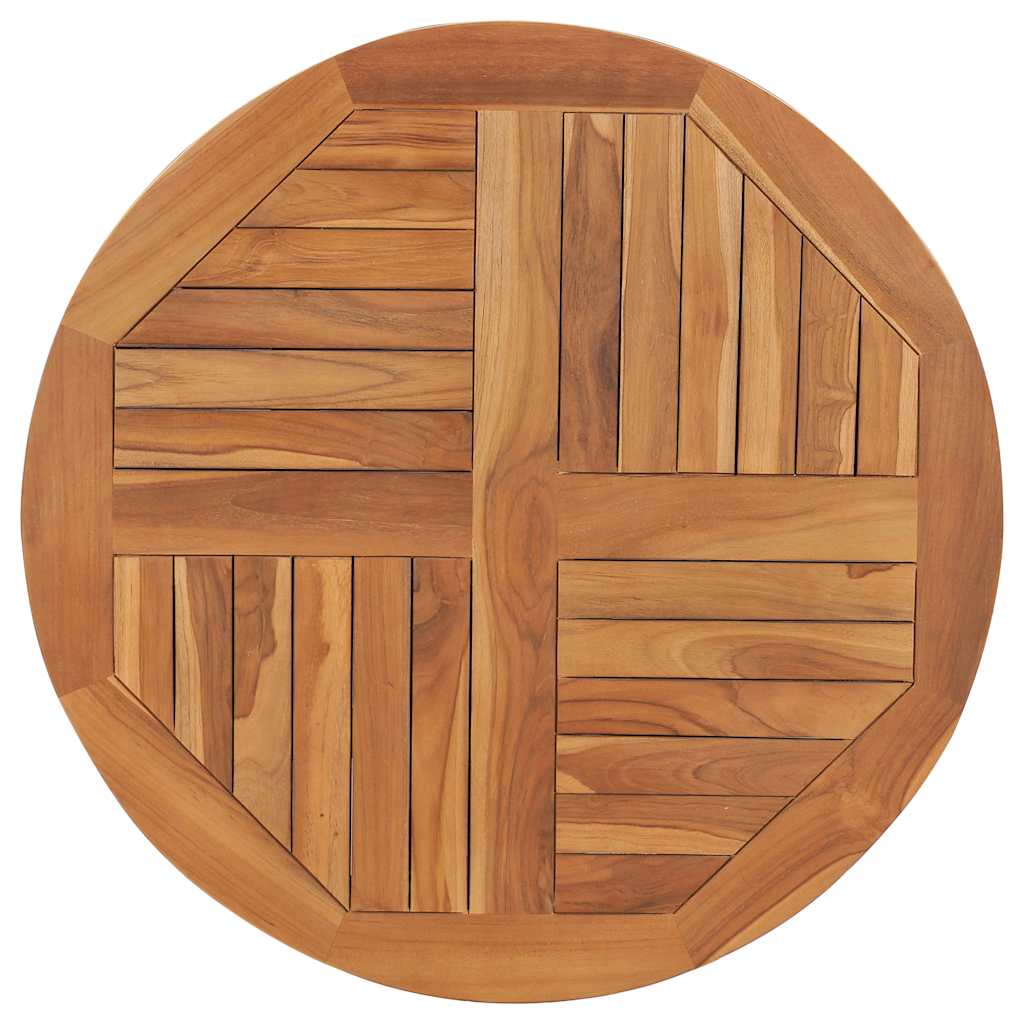 Tafelblad rond 2,5 cm 80 cm massief teakhout is nu te koop bij PeponiXL, paradijselijk wonen!