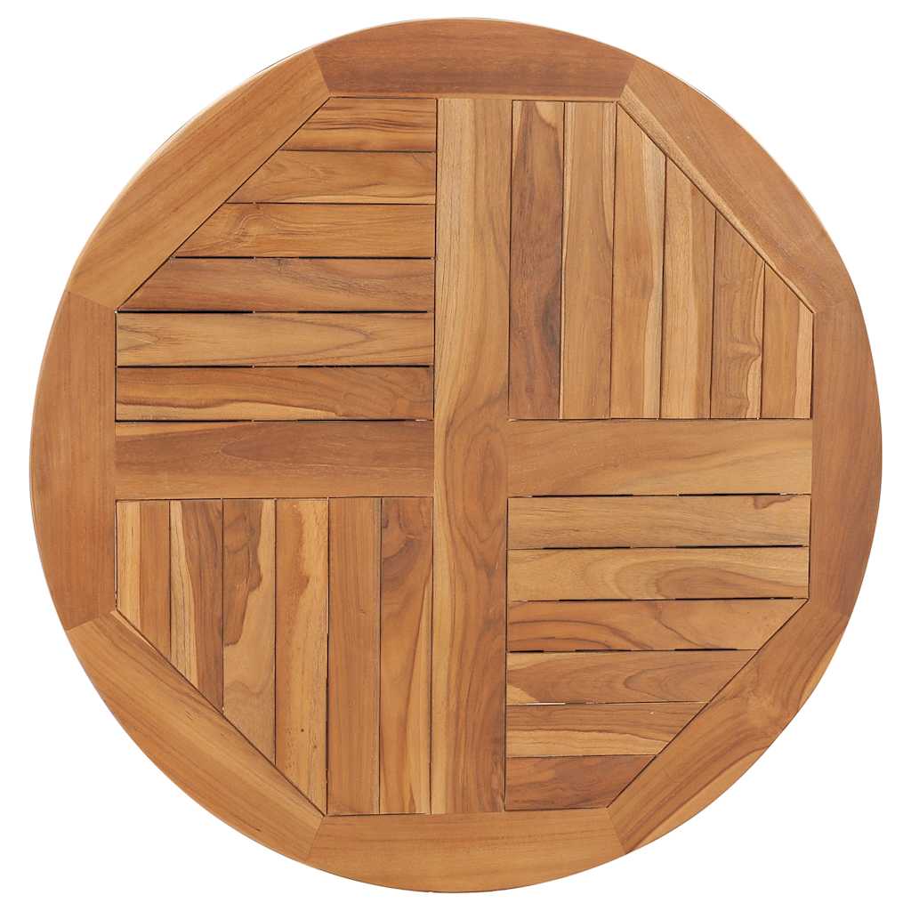 Tafelblad rond 2,5 cm 80 cm massief teakhout is nu te koop bij PeponiXL, paradijselijk wonen!
