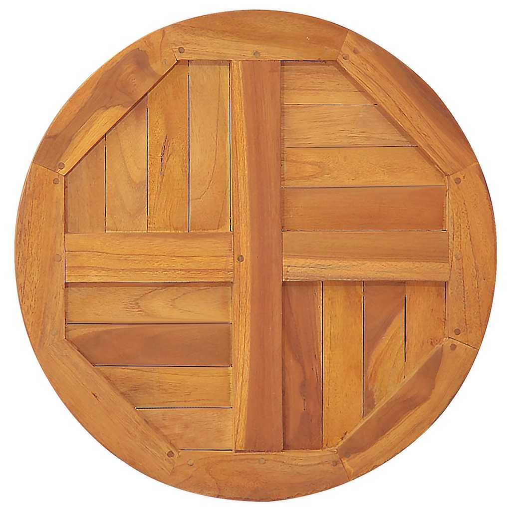 Tafelblad rond 2,5 cm 80 cm massief teakhout is nu te koop bij PeponiXL, paradijselijk wonen!