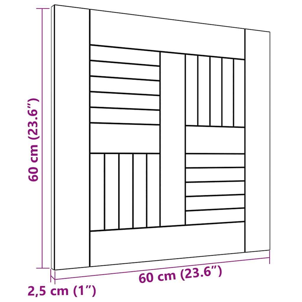 Tafelblad 60x60x2,5 cm massief teakhout is nu te koop bij PeponiXL, paradijselijk wonen!
