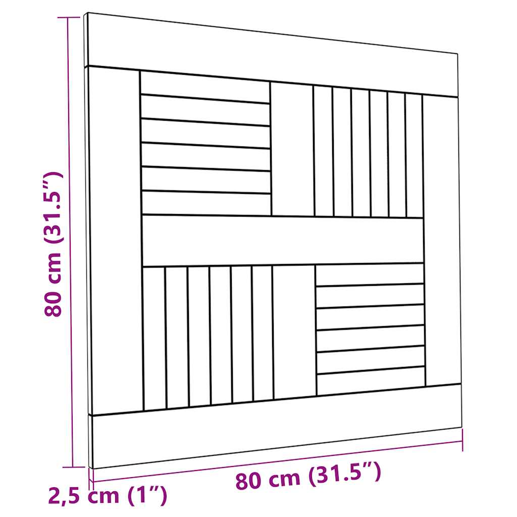 Tafelblad vierkant 80x80x2,5 cm massief teakhout is nu te koop bij PeponiXL, paradijselijk wonen!