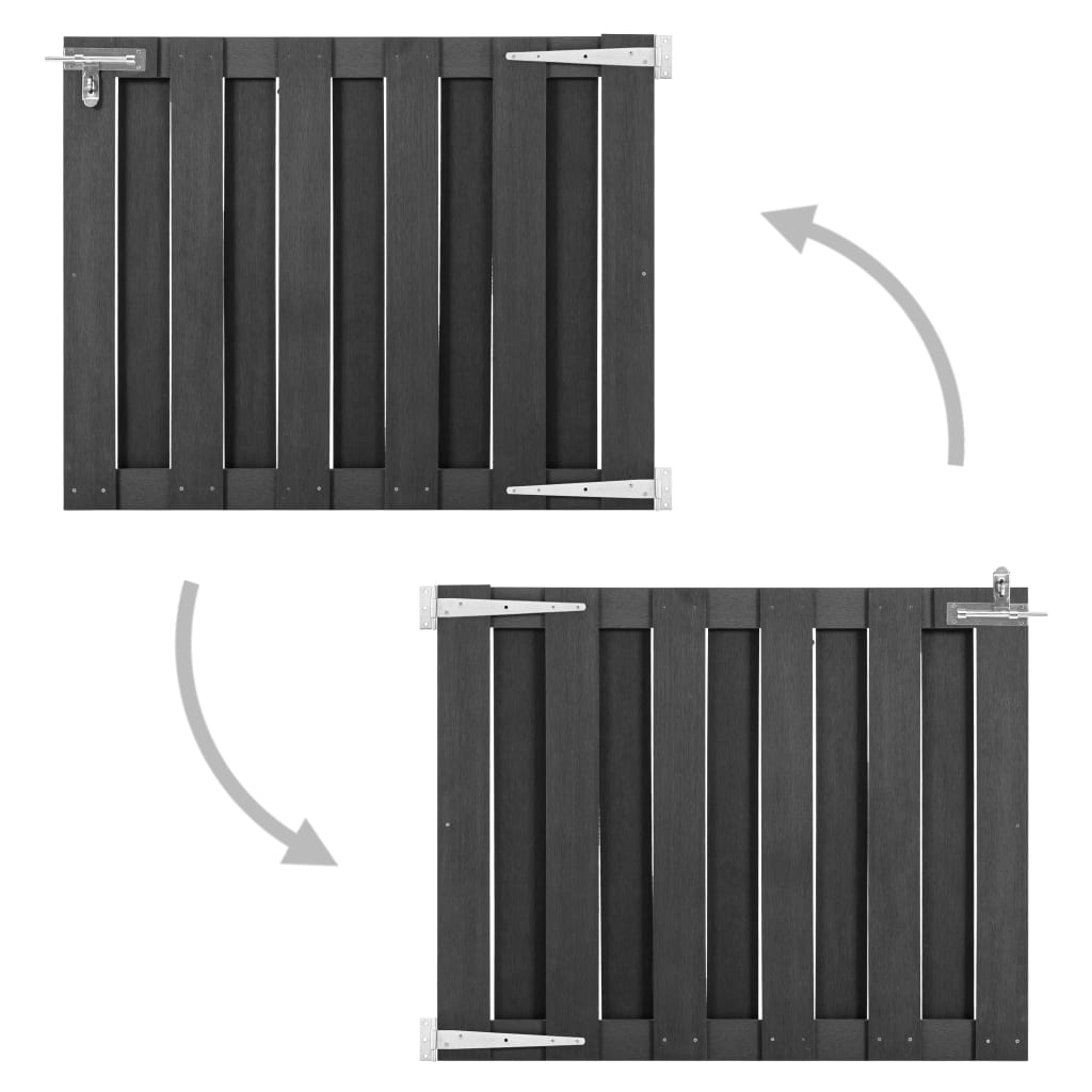 Poort 100x80 cm HKC grijs is nu te koop bij PeponiXL, paradijselijk wonen!
