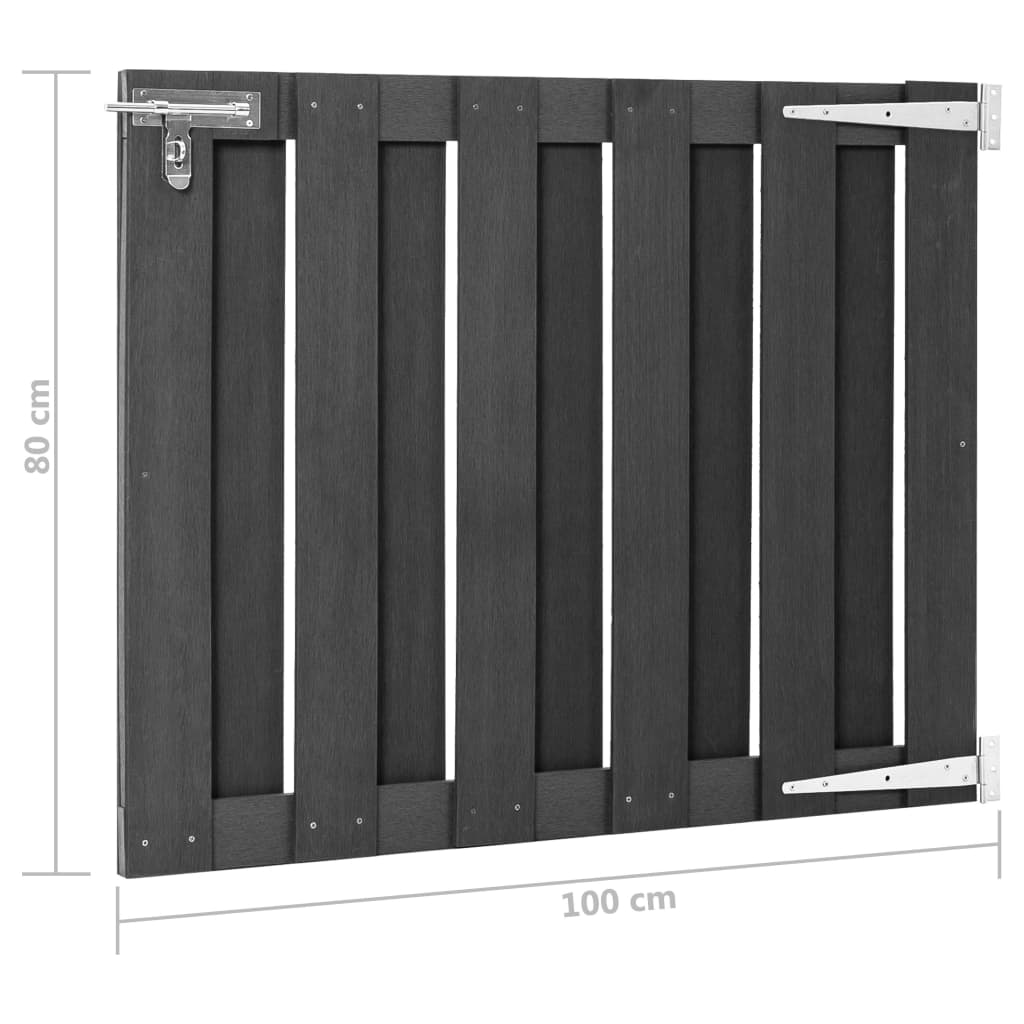 Poort 100x80 cm HKC grijs is nu te koop bij PeponiXL, paradijselijk wonen!