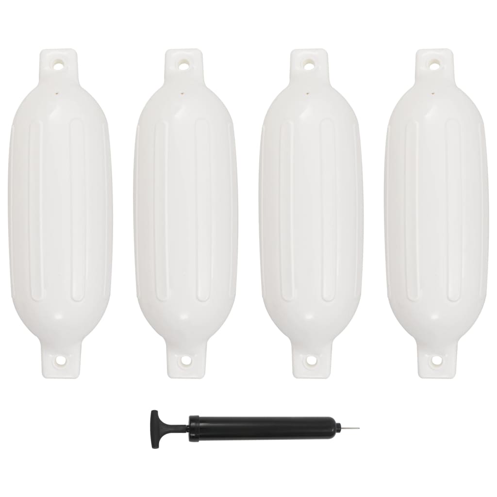 Bootstootkussens 4 st 58,5x16,5 cm PVC wit is nu te koop bij PeponiXL, paradijselijk wonen!