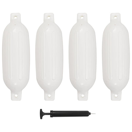 Bootstootkussens 4 st 58,5x16,5 cm PVC wit is nu te koop bij PeponiXL, paradijselijk wonen!