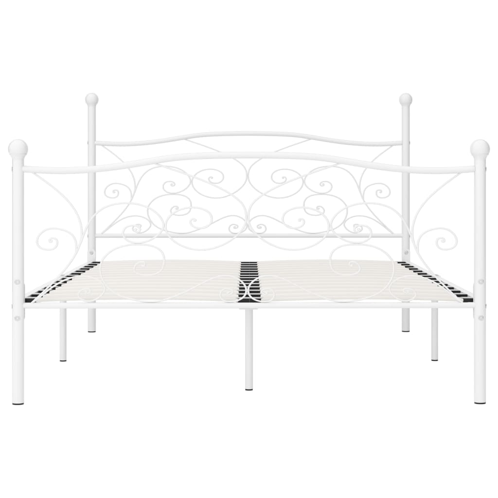 Bedframe met lattenbodem metaal wit 120x200 cm is nu te koop bij PeponiXL, paradijselijk wonen!