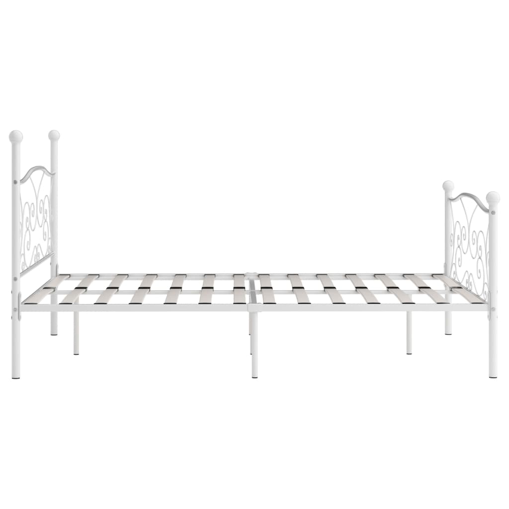 Bedframe met lattenbodem metaal wit 120x200 cm is nu te koop bij PeponiXL, paradijselijk wonen!