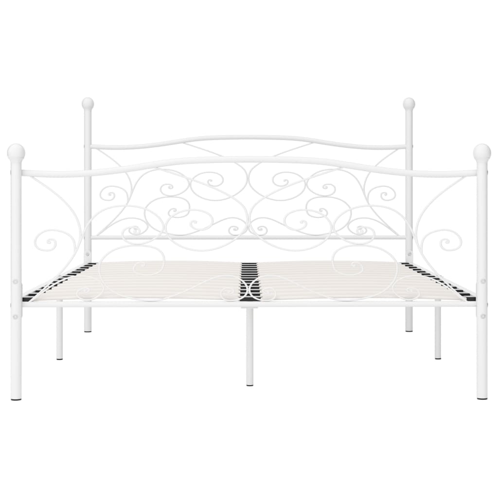 Bedframe met lattenbodem metaal wit 180x200 cm is nu te koop bij PeponiXL, paradijselijk wonen!