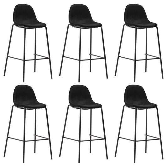 Barstoelen 6 st stof zwart is nu te koop bij PeponiXL, paradijselijk wonen!