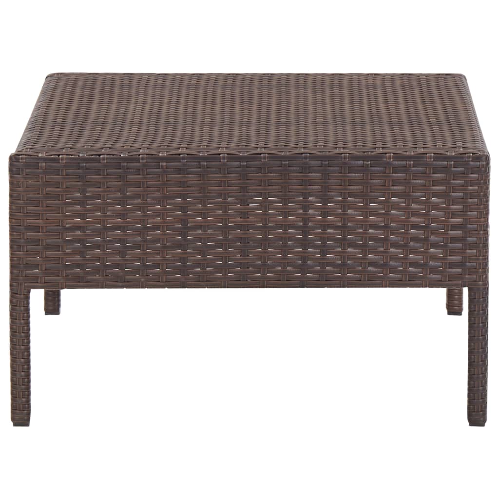 5-delige Loungeset met kussens poly rattan bruin is nu te koop bij PeponiXL, paradijselijk wonen!