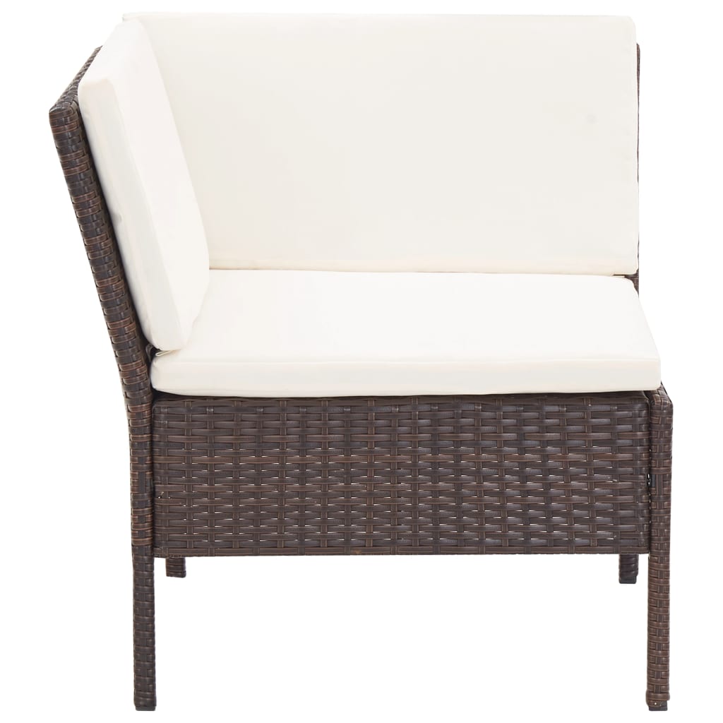 8-delige Loungeset met kussens poly rattan bruin is nu te koop bij PeponiXL, paradijselijk wonen!