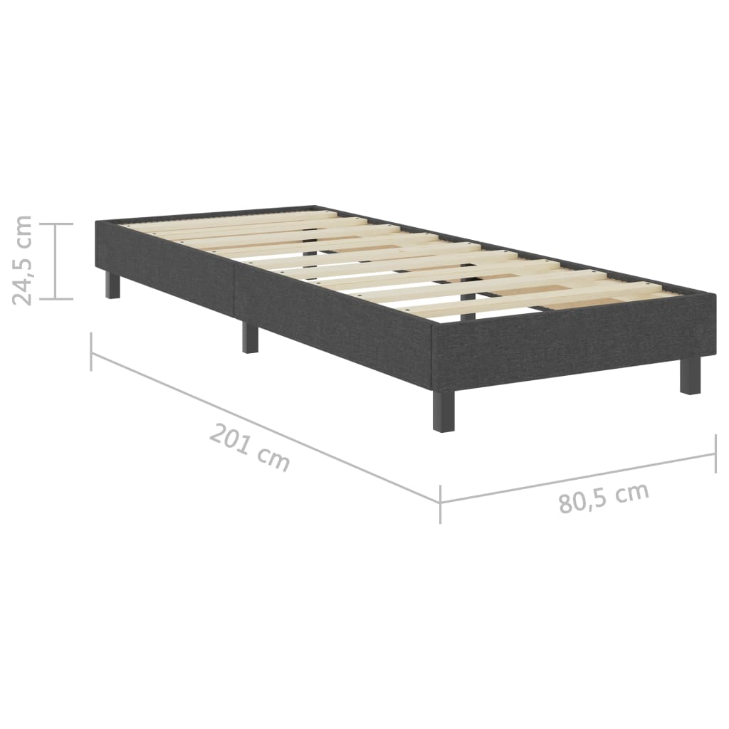 Boxspringframe stof grijs 80x200 cm is nu te koop bij PeponiXL, paradijselijk wonen!
