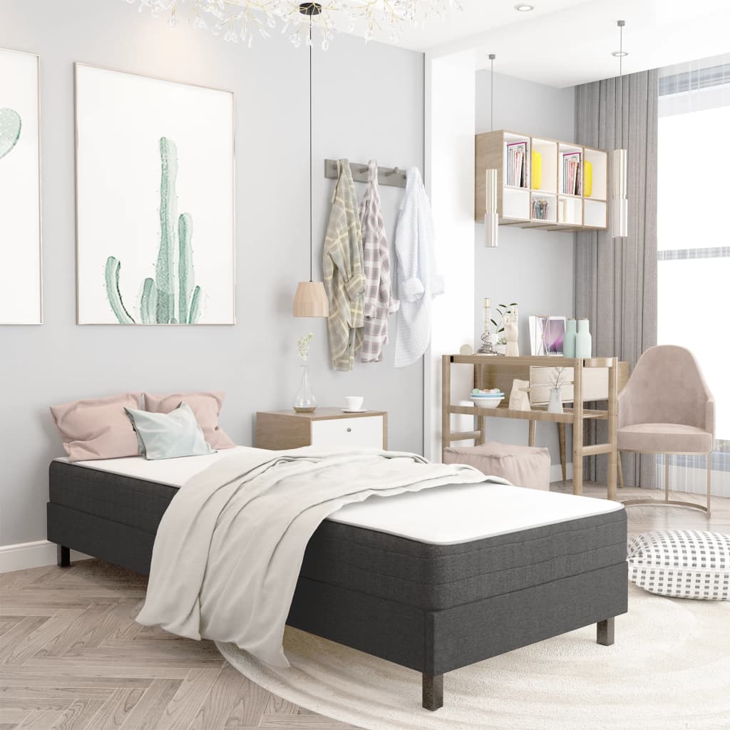 Boxspringframe stof grijs 100x200 cm is nu te koop bij PeponiXL, paradijselijk wonen!